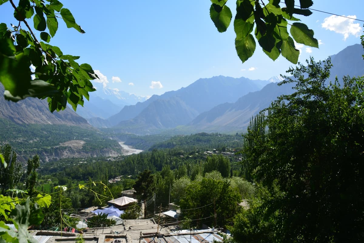 Rakaposhi mountain 7788m above Hunza Valley Karakoram Pakistan