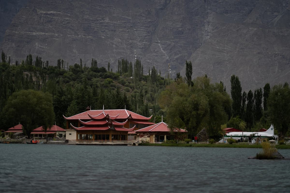 Shangrila Resort Lower Kachura Lake Skardu with mountain reflections